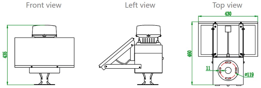 Solar medium intensity obstruction lighting type B